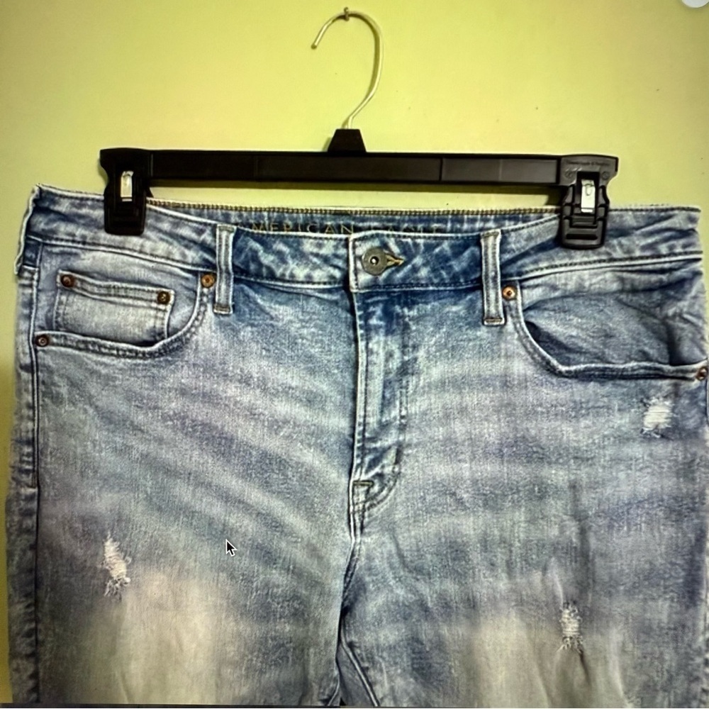 American Eagle distressed men’s tall jeans size 36 waist relaxed y2k - Picture 2 of 7